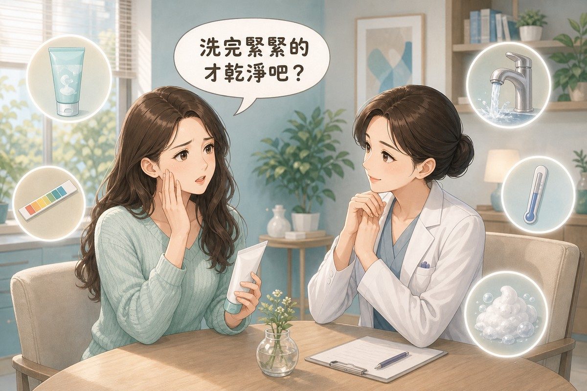 界面活性劑沖完還留在皮膚上，所以「多沖幾次」沒有用
