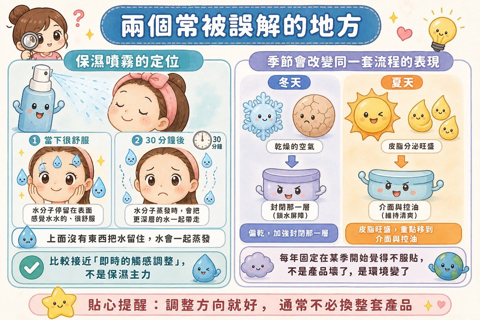 保濕噴霧的定位與季節對妝感的影響