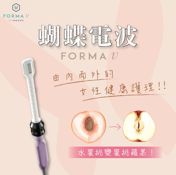 蝴蝶電波 Forma V 女性私密護理療程示意圖