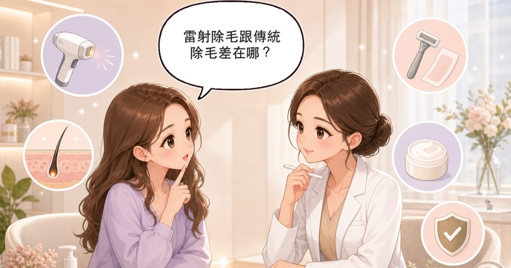 雷射除毛是什麼？跟傳統除毛方式的差異與優點一次看懂