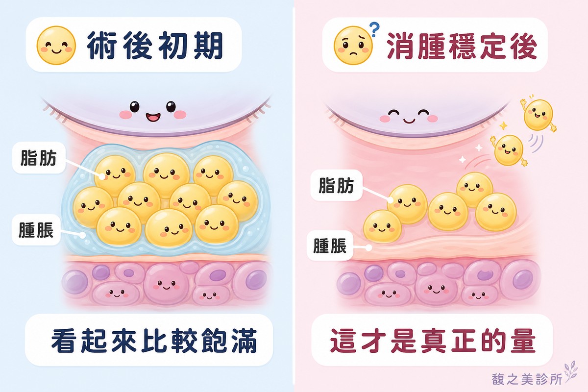 為什麼自體脂肪補淚溝的初期效果不等於最終結果
