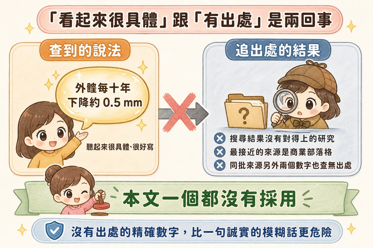 精確但查無出處的數字被本文排除的查證過程